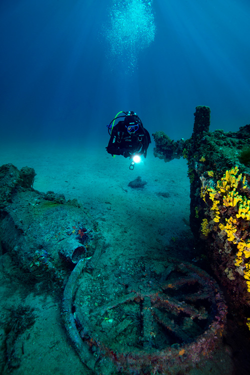 immersione subacquea su relitto turchia