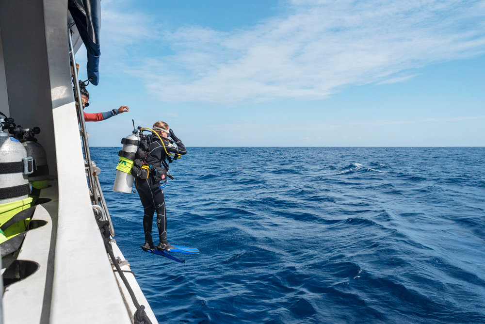 subacquea crociera tuffo sub da imbarcazione