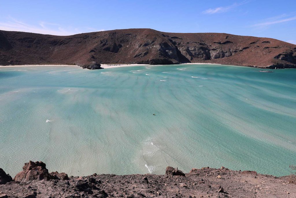 Spiaggia balandra acque turchesi la paz baja california messico