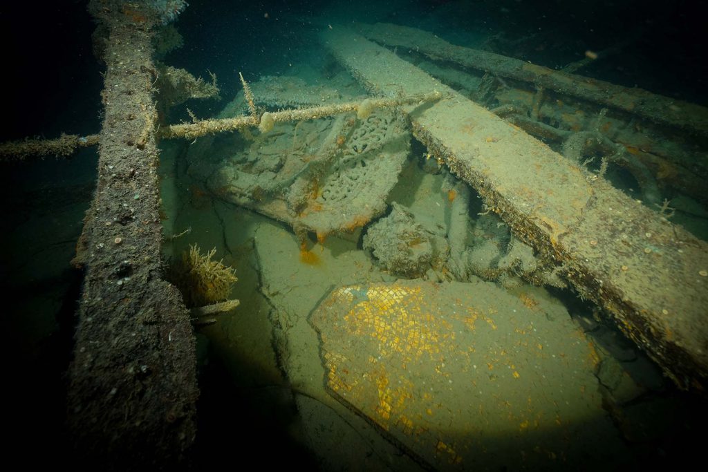 RMS Lusitania, resti del relitto sul fondo del Mar d'irlanda 