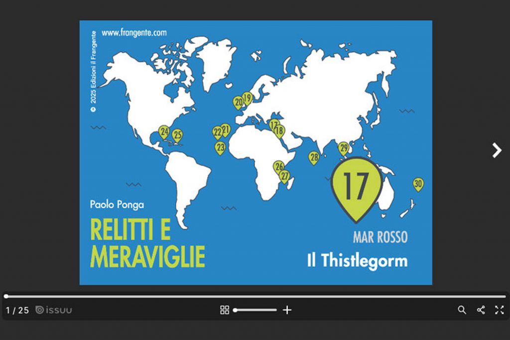 Mappa relitti: focus Thistlegorm nel libro relitti e meraviglie