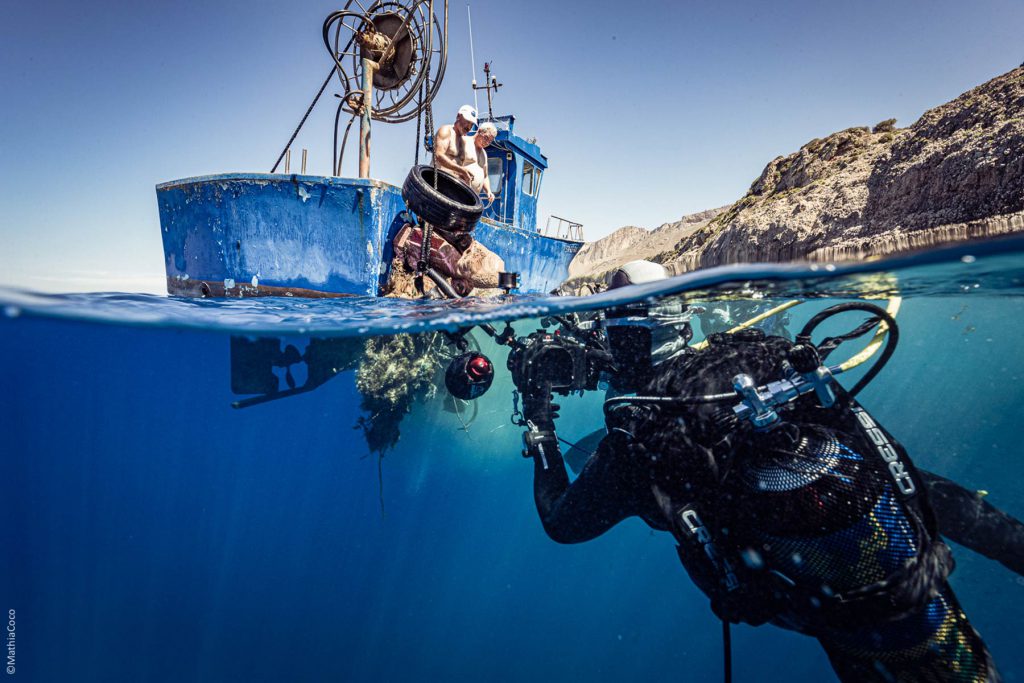 Subacqueo a Terrasini in Sicilia